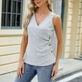 thumbnail image 4 of Sngxgn Womens Tank Top Camisoles with Cotton Design - Trimmed with Flower Lace on Neckline(Grey,XXL), 4 of 6