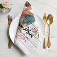 thumbnail image 2 of Mother's Day Cloth Napkins, Love Watercolor Pink Flowers Gray Wood Washable and Reusable Dinner Napkins Set of 4, Table Napkin for Kitchen Party Birthday Wedding Hotel Housewarming 20"x20", 2 of 9