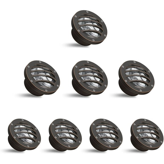 GOODSMANN LED Low Voltage Well Landscape Lights In Ground Lights Outdoor Deck Lights 4 Watt 200 Lumens Oil Rubbed Bronze Finish 9121-23401-08A