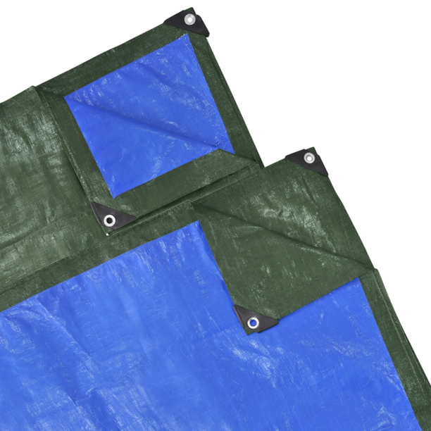 PE Tarp Tarpaulin Cover Sheet 49' 2" x 32' 8" Green/Blue