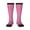 3 Black, variant on Pink Gingham Pattern Women’s Knee High Crew Socks,Trouser Socks Comfortable, Breathable, Moisture-Wicking and Soft