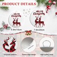thumbnail image 6 of Welcome Sign for Front Door, Merry Christmas Round Metal Wall Art Wreaths, Plaid Xmas Elk Seasonal Winter Holiday Outdoor Indoor Wall Hanging Sign for Porch Decor Housewarming Gifts 5.9 Inch, 6 of 8