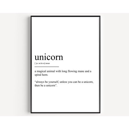POSTER Unicorn Definition Print-UNFRAMED