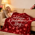 thumbnail image 7 of Meggemo 39.4x51.2 Inch Valentine's Day Heart Blanket Soft Warm Throw Blanket for Sofa Bed Chair Indoor Home Use Adds Sweet and Cozy Atmosphere Perfect for Couples Cuddling, 7 of 7