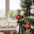 thumbnail image 5 of Velvet Ribbon Bows Christmas Tree Decorations,8.66 inch Christmas Ornaments for Gift Wrapping Tree Home Front Door Wreath Room Birthday Party Wedding Holiday Decor (Black), 5 of 6
