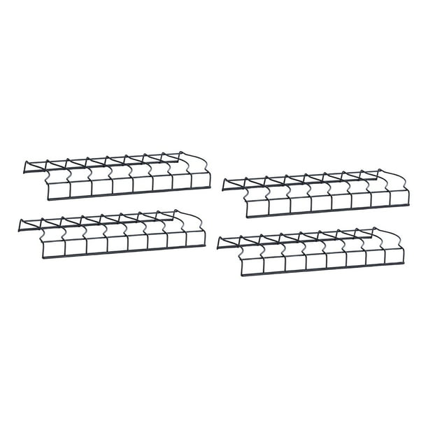 4 piezas de soporte para utensilios de costillas, escurridor de platos de acero inoxidable, multifunción Estante para cuencos negro