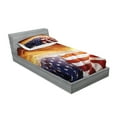 thumbnail image 2 of Ambesonne Scenery Fitted Sheet & Pillow Sham Set, Sunset and Horizon, Twinxl, Multicolor, 2 of 2