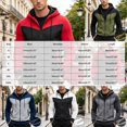 thumbnail image 3 of UAYOTSE Mens Color Block Fleece Full Zip Hooded Jacket Drawstring Long Sleeve Hoodie for Street Wear and Daily Training, 3 of 9