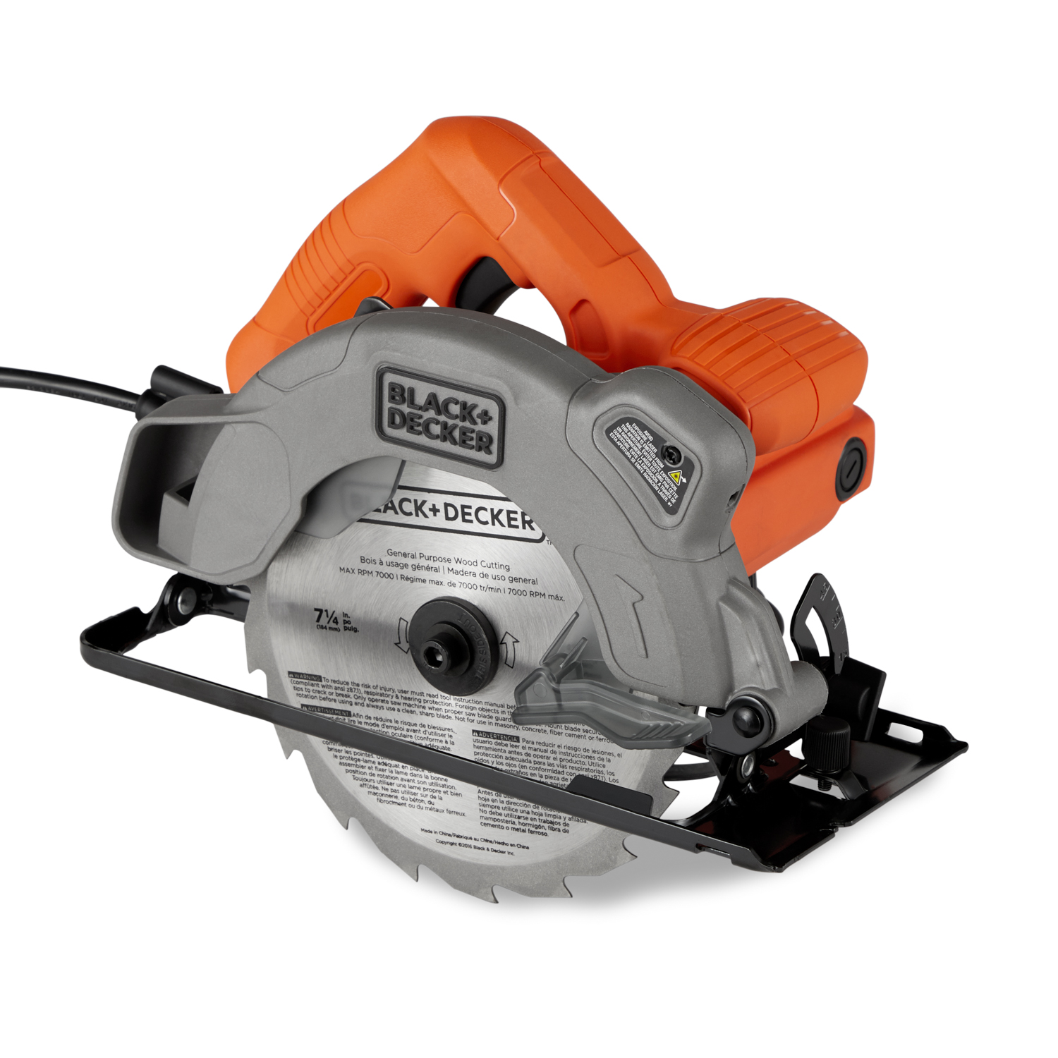 Black and Decker BDECS300C 13 Amp 1/4 Inch Corded Circular Saw w/ Laser  Guide