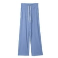 thumbnail image 5 of GEWSEY Scrubs for Women, Mid Rise Straight Leg Cargo Pants with Knit Yoga Waistband, Anti- Womens Scrubs Pants (Light Blue, L), 5 of 6