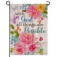 thumbnail image 1 of Artofy With God All Things Are Possible Primavera Hogar Decorativo Jardín Bandera Verano Casa Patio Religioso Al Aire Libre Peonía Flor Otoño Inspiracional Mariposa Fe Exterior Granja Pequeña Decoraci, 1 of 1