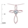 thumbnail image 2 of Star K� 10k Gold Infinity Love Cross with Simulated Alexandrite Heart Stone Pendant Necklace, 2 of 9