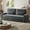 Dark Gray, variant on 87”Large Loveseat Sofa, 3 Seater Couch with Storage, Velvet Fabric Deep Seat Sofa with Pillow& Cup Holders, Modern Comfy Sofa with USB& Type-C Ports, Home Sofa Couch for Living Room Bedroom