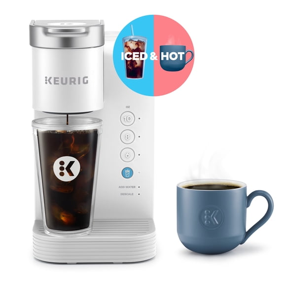 Open Box Keurig K-Express Essentials Plus, Iced and Hot Single-Serve K-Cup Pod Coffee Maker, White