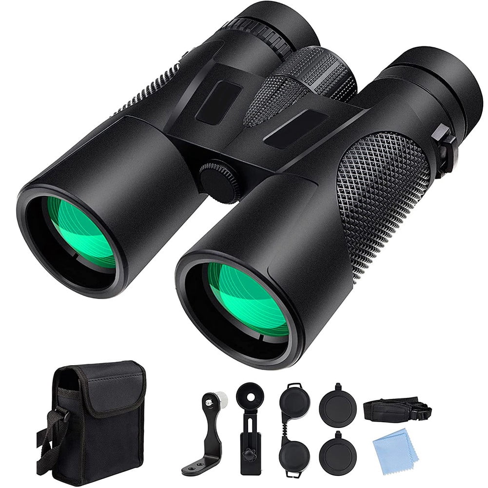 12x42 Binoculars for Adults, Professional HD Binoculars with Clear Low Light Vision, Large View Waterproof Binoculars for Bird Watching Hiking Travel Football Game