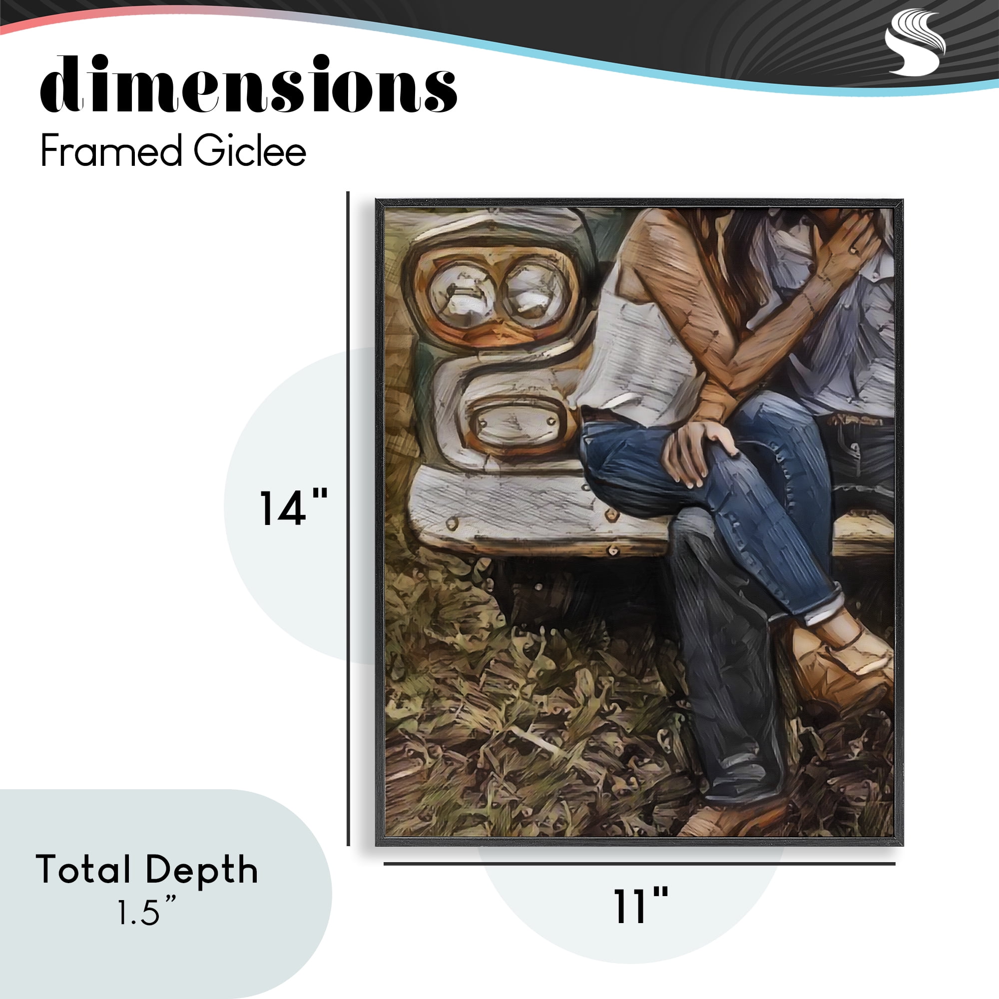 Crossed Legs & Trucks Black Framed Giclee Art, design by Jesse Keith