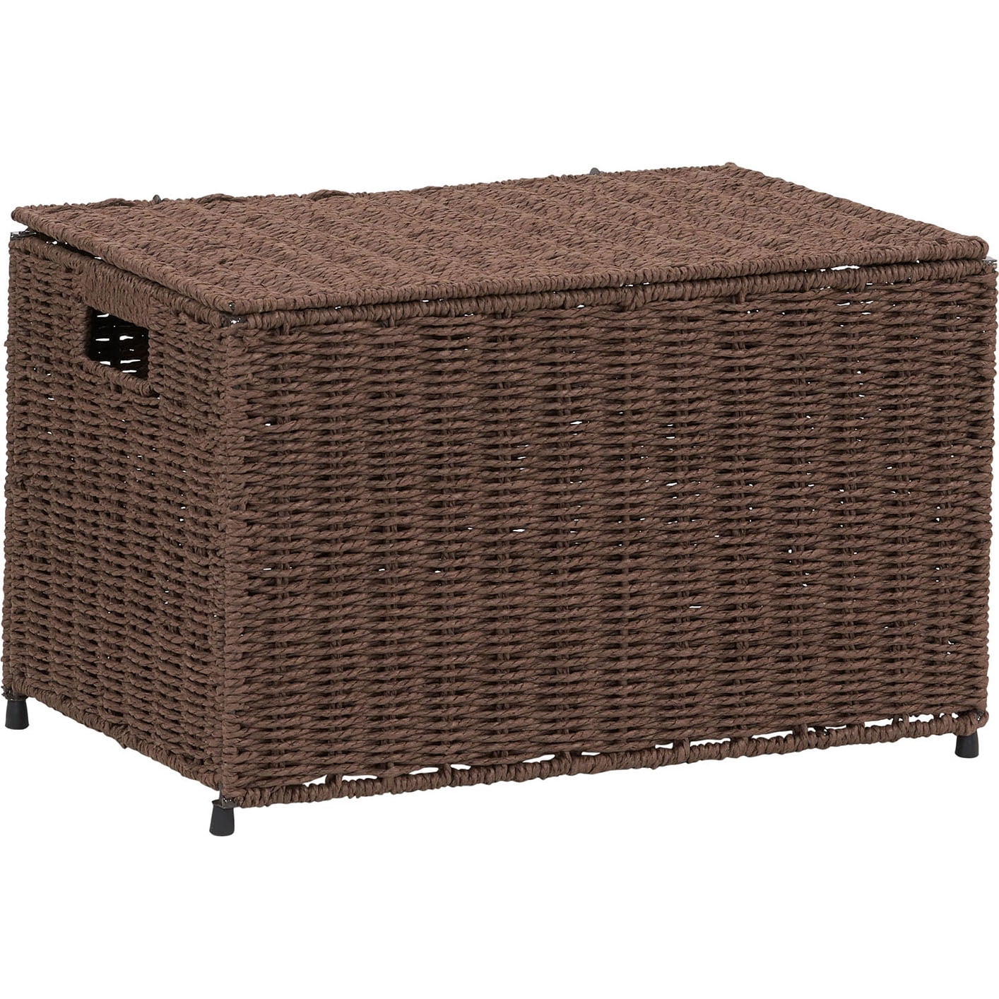 Household Essentials Decorative Wicker Paper Rope Storage Chest Walmart Com Walmart Com