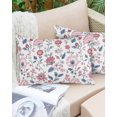 thumbnail image 6 of Cherry Blossoms Throw Pillow Cover 16 x 24 Inch Decorative Pillow Cover Pink Flower Blue Leaf Garden Wildflower Lumbar Pillowcase Seasonal Rectangle Cushion Case for Couch Sofa Bed Living Room, 6 of 7