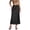 #0216Black, variant on Women Satin Half Slip Long Skirts Lace Patchwork Elastic Waist Long Skirt Elegant Silky Flowy A Line Midi Skirts