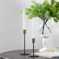thumbnail image 6 of Pungan Candle Shelf Single Metal Holder Black Golden Taper Candlestick Decorative Modern Candlelight Stand Table Centerpiece for Wedding Dining Table Decor 15CM(3.15"X3.15"X5.51"), 6 of 10