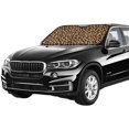 thumbnail image 4 of Leopard Print Car Windshield Sun Shade-Blocks Uv Rays Sun Visor Protector-Waterproof Folding Car Sun Shade-Keeps Your Vehicle Cool Fits Windshields of Various, 4 of 5