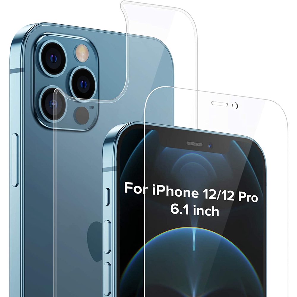Front and Back Tempered Glass Screen Protector For iPhone 12 / iPhone