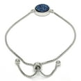 thumbnail image 3 of 14.6mm Polished Rhodium Plated Bolo Bracelet, 10 inches, 3 of 4