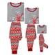 thumbnail image 4 of Conjunto de pijamas familiares de mujer M rojo con camiseta de manga larga con estampado de ciervo navideño Inspire Chic y pantalones., 4 of 6