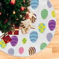 thumbnail image 5 of FMSHPON Easter Tree Skirt Colorful Eggs Bunny Xmas Christmas Tree Skirt Stand Mat for Holiday Party Decoration Indoor Outdoor 36 inches, 5 of 6