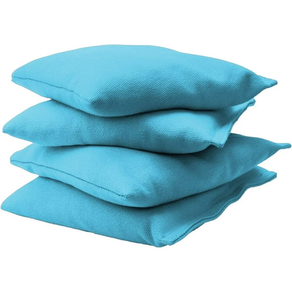 GoSports Ensemble de 4 Poufs Premium, Bleu Clair