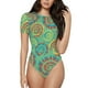 thumbnail image 1 of Balery Colourful Tie Dye Body de cuello redondo de manga corta para mujer Tops de manga corta Tops básicos-Medium, 1 of 7