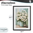 thumbnail image 4 of Stupell Industries Rustic Lodge Cozy Arrangement of White Blooms Black Framed Print Under Glass, 14 x 20, by Petals Prints Design, 4 of 8