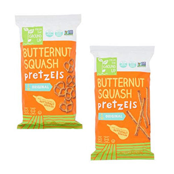 Real Food From The Ground Up Butternut Squash Pretzel Variety Pack One Bag Of Sticks And One Bag Of Twists Walmart Com Walmart Com