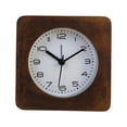 thumbnail image 3 of Reloj despertador silencioso, reloj de escritorio, práctico, sencillo, con luz nocturna, reloj analógico, reloj de mesa para adultos y adolescentes, Marrón, 3 of 9