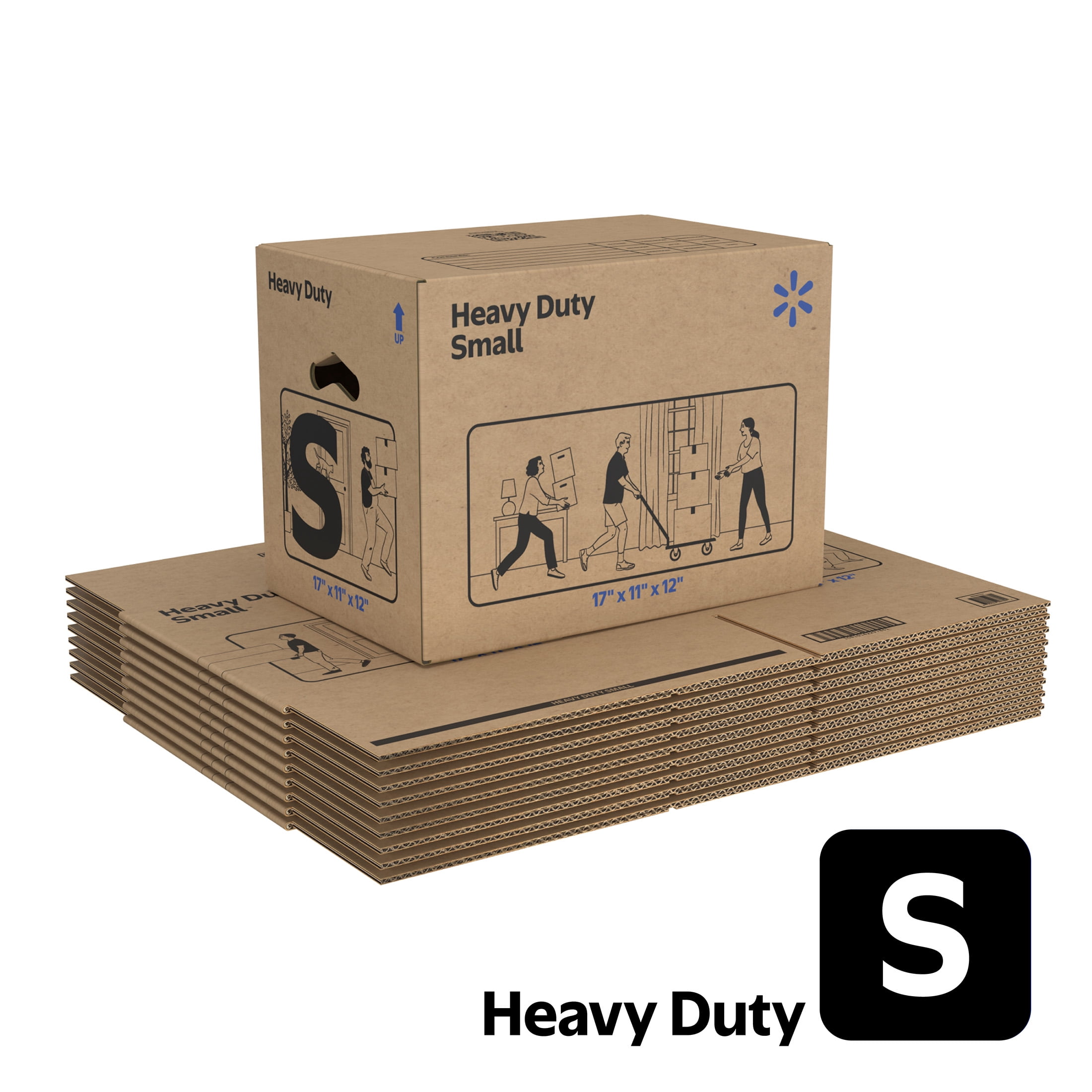 Walmart 17x11x12 Small Heavy Duty Boxes, 135-CT Pallet