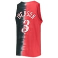 thumbnail image 3 of Men's Mitchell & Ness Allen Iverson Red/Black Philadelphia 76ers Hardwood Classics Tie-Dye Name & Number Tank Top, 3 of 3