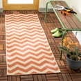thumbnail image 3 of Safavieh Courtyard Bailey Chevron Indoor/Outdoor Runner Rug, Terracotta/Beige, 2'3" x 6'7", 3 of 9