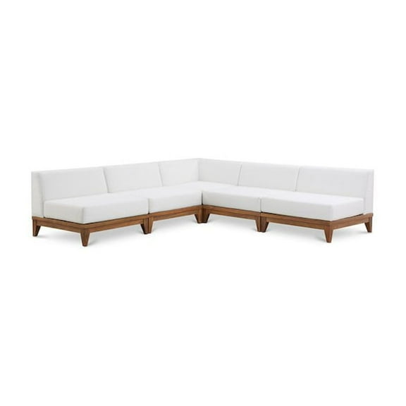 Meridian Furniture Rio Off White Water Resisting Fabric Modular Sectional