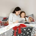 thumbnail image 5 of jejeloiu Christmas House Queen Comforter Set,Winter Snowflake Gifts Bedding Sets,Rustic Farmhouse Snow Bedding Comforter Set For Teens,Luxury Bedroom Decor Reversible,3-Piece, 5 of 8