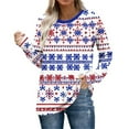 thumbnail image 4 of Craaazy Christmas Sweatshirt for Women Xmas Printed Pullover Tops Casual Long Sleeve Xmas Shirts Gifts, 4 of 8