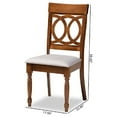 thumbnail image 7 of Baxton Studio Lucie Modern and Contemporary Grey Fabric Upholstered and Walnut Brown Finished Wood 4-Piece Dining Chair, 7 of 7
