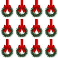 thumbnail image 4 of ZCSKFIN Christmas Cabinet Wreath with Decorative Ribbons, Berries, and Bows, Festive Accent for Home Holiday Decor, Perfect for Creating a Warm and Welcoming Atmosphere, 4 of 8