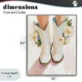 thumbnail image 4 of Stupell Industries Modern Blooming Cowgirl Boots Gray Framed Giclee Art, 16 x 20, by The Prints Vibe, 4 of 8