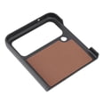thumbnail image 4 of Folding Screen Phone Case Synthetic Leather Scratch Proof Protective Case for Samsung Galaxy Z FLIP 4 Brown, 4 of 4