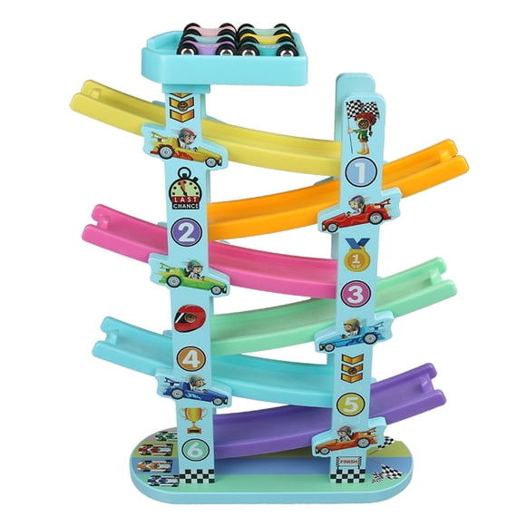 Pista de coches con 6 rampas