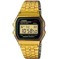 Alarm Chrono by Casio Stainless Steel Expansion Band Wristwatch, Gold, A159WGEA-1