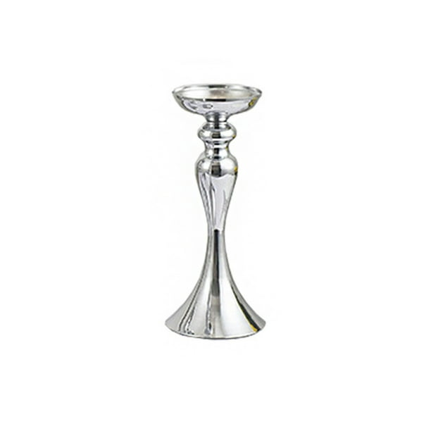 Bearachild Soporte de almacenamiento de velas, organizador de Metal dorado y plateado a la moda, jarrón de flores de para carretera, Bar en casa, Kits de decoración para fiestas Plata/32cm Bearachild HA067966-01