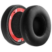 Angle View: Ear Pads Cushions for Beats Solo Replacement Memory Foam Earpads Cushions Compatible with Solo 2 & 3 Wireless On-Ear Headphones, Left/Right Pair (Black)