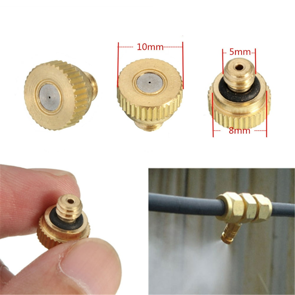 Brass Misting Nozzles 10/24 Watering Cooling Irrigation System brass nozzle 0.3 mm