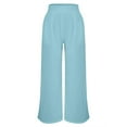 thumbnail image 5 of IDALL Wide Leg Pants Woman High Waisted Pants Wide Leg Tailored Pants For Women Casual High Waist Suit Pants Baggy Pants Womens Pants Blue 2 M, 5 of 8